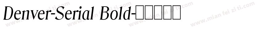 Denver-Serial Bold字体转换
